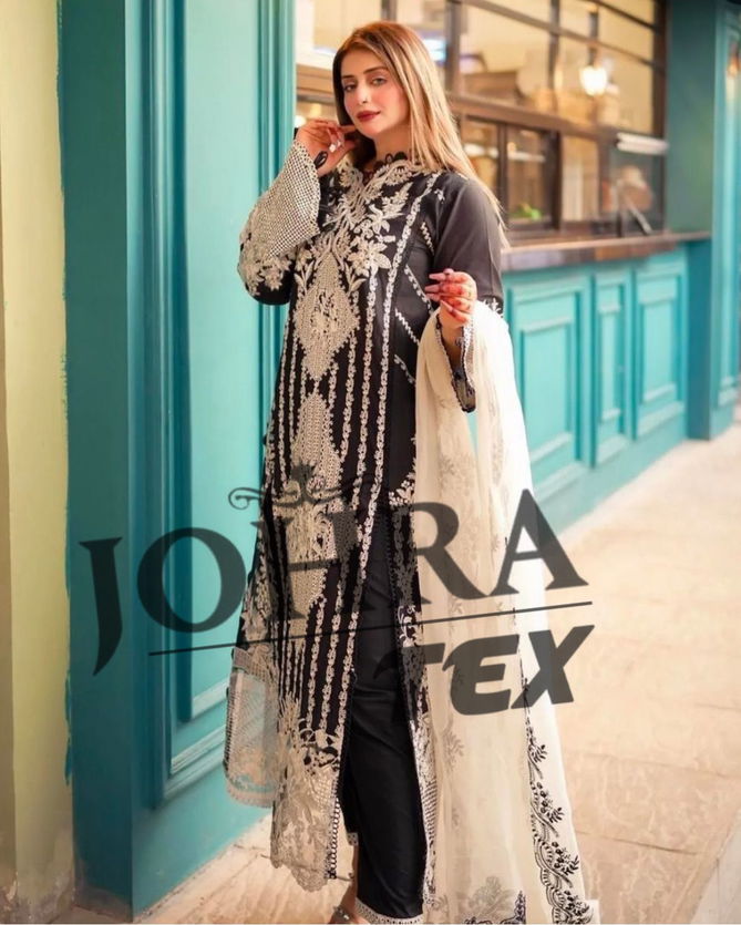 JT 147 Johra Rayon Cotton Embroidery Pakistani Suits Wholesale Shop In Surat